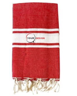 Fouta plate authentique rouge Tunisie