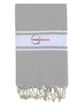 Fouta plate authentique gris clair