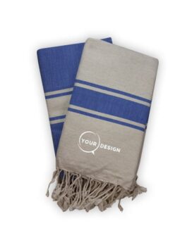 Duo-fouta-plate-bleu-lin-tunisie-store-objet-publicitaire