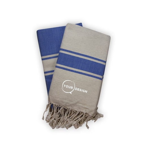 Duo-fouta-plate-bleu-lin-tunisie-store-objet-publicitaire