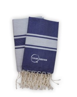 Duo fouta plate gris bleu