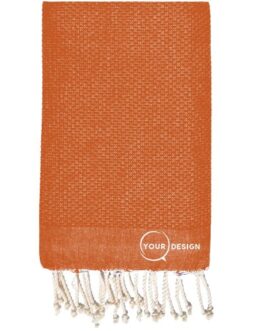 Fouta nid d’abeille unie terracotta 100% coton