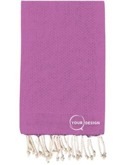 Fouta-nid-d-abeille-uni-violet-floral-pur-coton-tunisie-store-objet-publicitaire