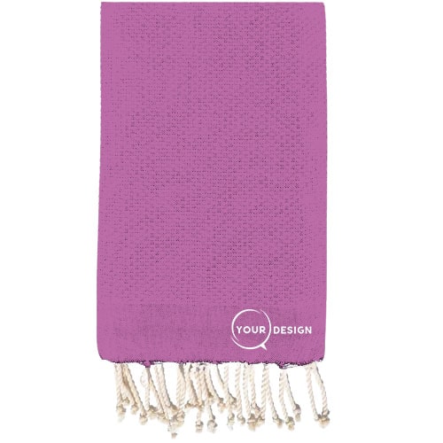 Fouta-nid-d-abeille-uni-violet-floral-pur-coton-tunisie-store-objet-publicitaire