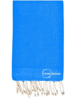 Fouta-nid-d-abeille-unie-azur-pur-coton-tunisie-store-objet-publicitaire