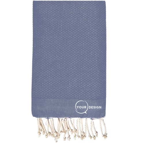 Fouta-nid-d-abeille-unie-bleu-ardoise-pur-coton-tunisie-store-objet-publicitaire