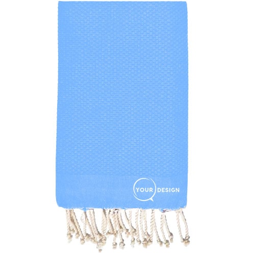 Fouta-nid-d-abeille-unie-bleu-ciel-pur-coton-tunisie-store-objet-publicitaire