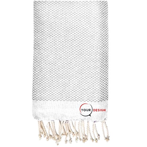 Fouta-nid-d-abeille-unie-gris-perle-pur-coton-tunisie-store-objet-publicitaire