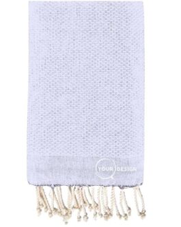 Fouta nid d’abeille unie lavande 100% coton