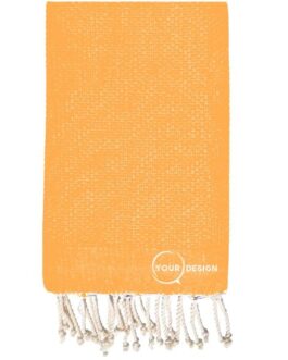 Fouta nid d’abeille mangue glacée 100% coton