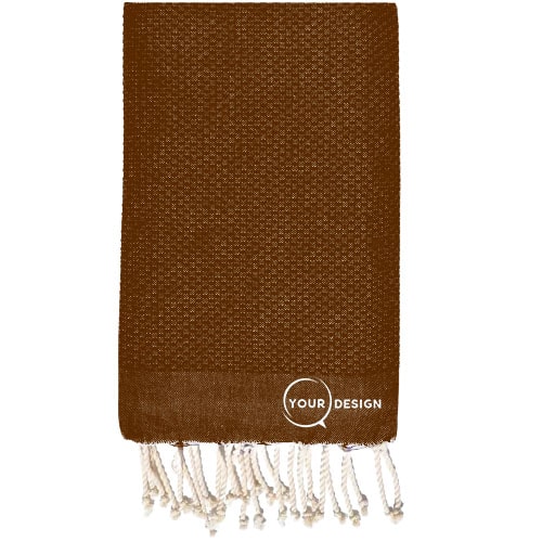 Fouta-nid-d-abeille-unie-marron-fonce-pur-coton-tunisie-store-objet-publicitaire