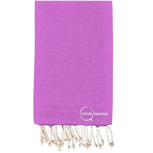 Fouta-nid-d-abeille-unie-mauve-pur-coton-tunisie-store-objet-publicitaire