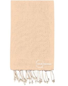 Fouta nid d’abeille unie pêche 100% coton