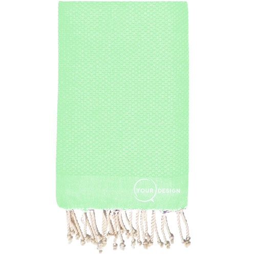 Fouta-nid-d-abeille-unie-vert-aquatique-pur-coton-tunisie-store-objet-publicitaire