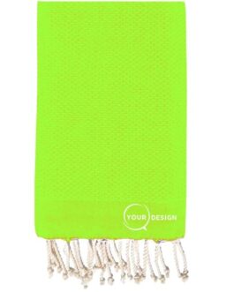 Fouta-nid-d-abeille-unie-vert-citron-pur-coton-tunisie-store-objet-publicitaire