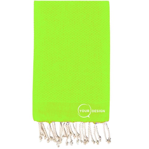 Fouta-nid-d-abeille-unie-vert-citron-pur-coton-tunisie-store-objet-publicitaire