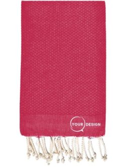 Fouta-nid-d-abeille-unie-viva-magenta-pur-coton-tunisie-store-objet-publicitaire