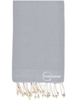 Fouta-nid-dabeille-uni-gris-taupe-pur-coton-tunisie-store-objet-publicitaire