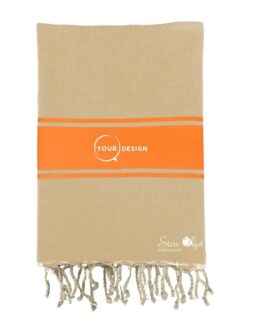 Fouta-plate-authentique-bicolore-beige-orange-tunisie-store-objet-publicitaire