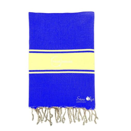 Fouta-plate-authentique-bicolore-bleu-jaune-pale-tunisie-store-objet-publicitaire