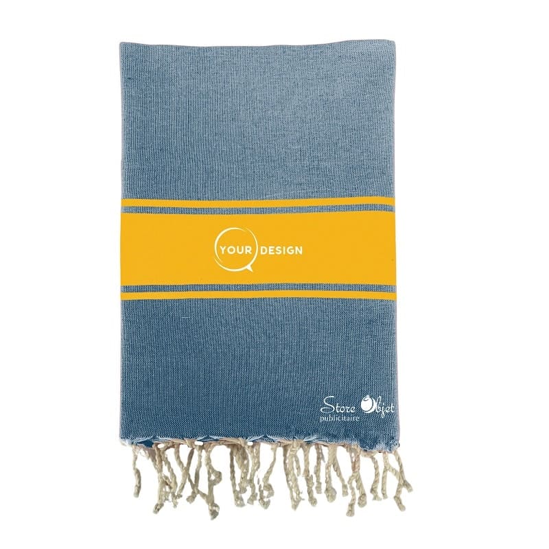 Fouta-plate-authentique-bicolore-bleu-jaune-tunisie-store-objet-publicitaire