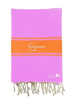 Fouta-plate-authentique-bicolore-coton-violet-orange-tunisie-store-objet-publicitaire