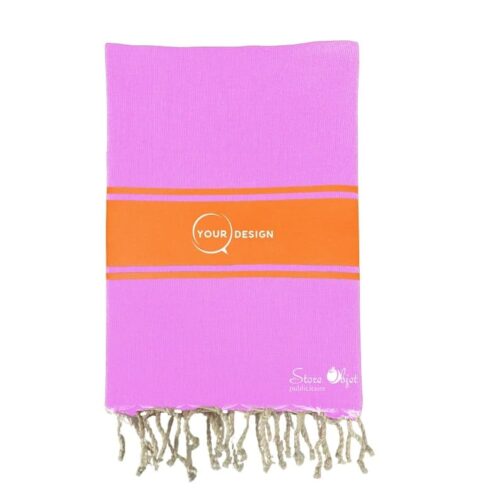 Fouta-plate-authentique-bicolore-coton-violet-orange-tunisie-store-objet-publicitaire