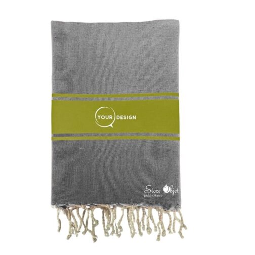 Fouta-plate-authentique-bicolore-gris-vert-olive-tunisie-store-objet-publicitaire