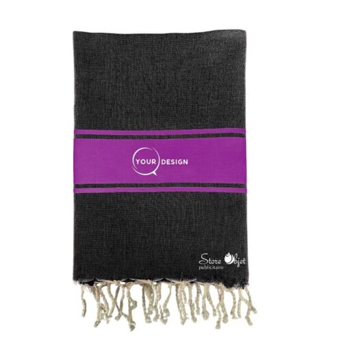 Fouta-plate-authentique-bicolore-noir-violet-tunisie-store-objet-publicitaire