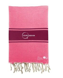 Fouta-plate-authentique-bicolore-rose-bordeau-tunisie-store-objet-publicitaire