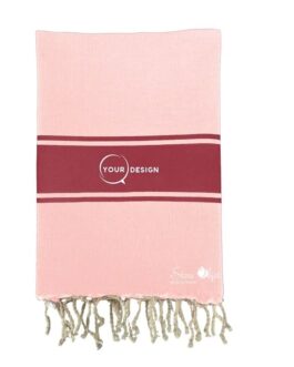 Fouta-plate-authentique-bicolore-rose-clair-bordeaux-tunisie-store-objet-publicitaire