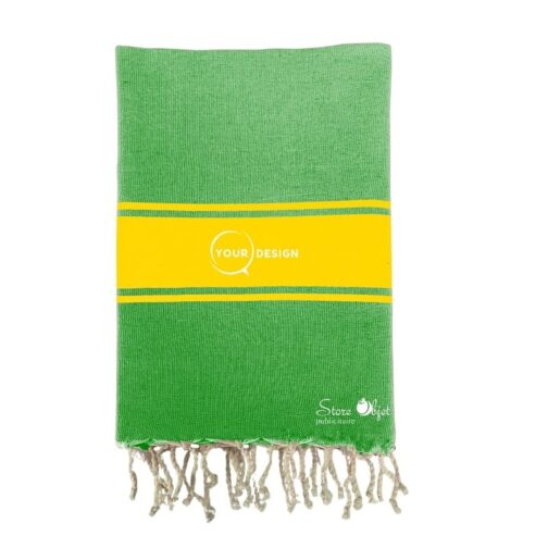 Fouta-plate-authentique-bicolore-vert-or-tunisie-store-objet-publicitaire