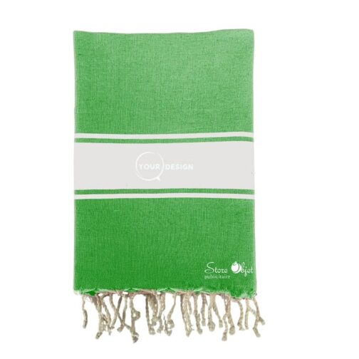 Fouta-plate-authentique-bicolore-vert-platine-tunisie-store-objet-publicitaire