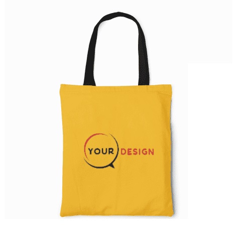 Tote-bag-toile-jaune-anses-noirs-personnalise-tunisie-store-objet-publicitaire