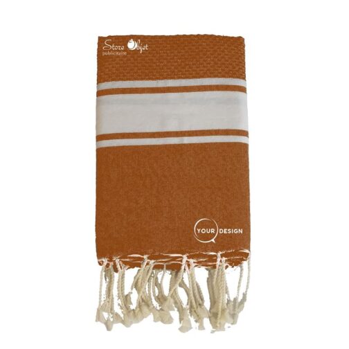 fouta-mixte-plate-nid-d-abeille-chocolat-tunisie-store-objet-publicitaire