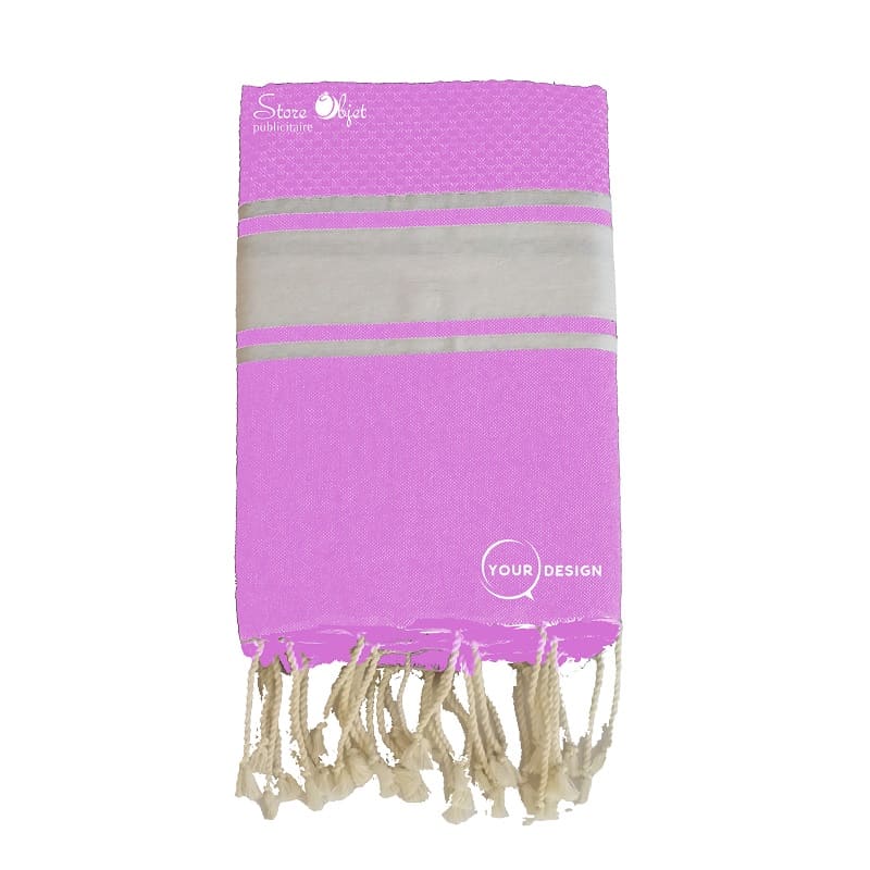 fouta-mixte-plate-nid-d-abeille-mauve-tunisie-store-objet-publicitaire