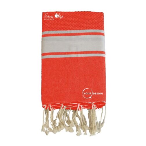 fouta-mixte-plate-nid-d-abeille-rouge-tomate-tunisie-store-objet-publicitaire