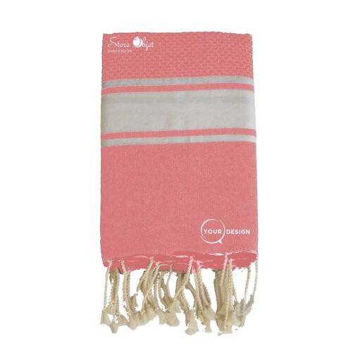 fouta-mixte-plate-nid-d-abeille-vieux-rose-tunisie-store-objet-publicitaire