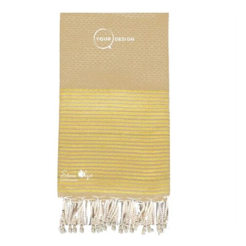 fouta-nid-d-abeille-beige-lurex-dore-tunisie-store-objet-publicitaire