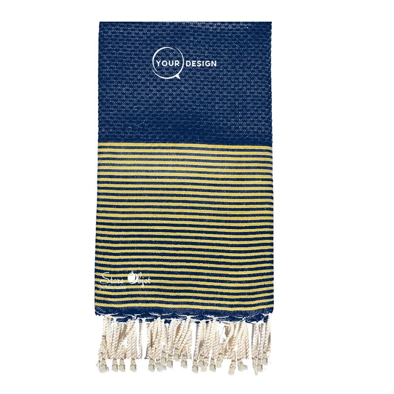 fouta-nid-d-abeille-bleu-marine-lurex-dore-tunisie-store-objet-publicitaire