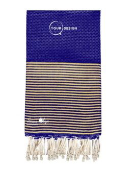 fouta-nid-d-abeille-bleu-nuit-lurex-dore-tunisie-store-objet-publicitaire