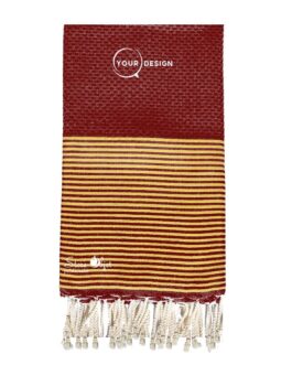 fouta-nid-d-abeille-bourgogne-lurex-dore-tunisie-store-objet-publicitaire