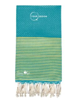 Fouta nid d’abeille canard lurex doré