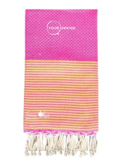 fouta-nid-d-abeille-fushia-lurex-dore-tunisie-store-objet-publicitaire