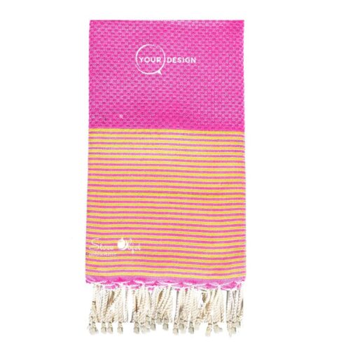 fouta-nid-d-abeille-fushia-lurex-dore-tunisie-store-objet-publicitaire