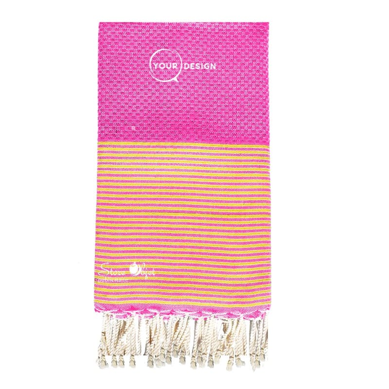 fouta-nid-d-abeille-fushia-lurex-dore-tunisie-store-objet-publicitaire