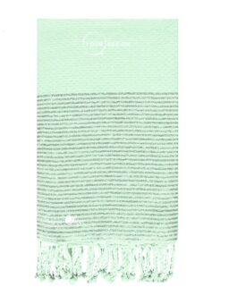 Fouta nid d’abeille lagon lurex argenté