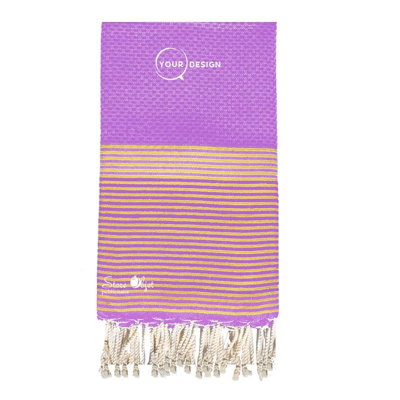 fouta-nid-d-abeille-lilas-lurex-dore-tunisie-store-objet-publicitaire