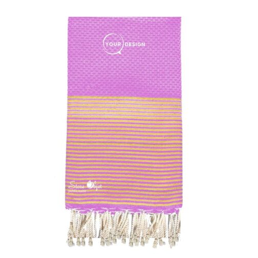 fouta-nid-d-abeille-mauve-lurex-dore-tunisie-store-objet-publicitaire