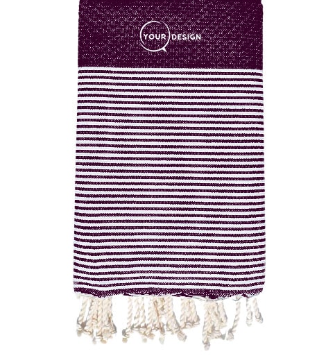 fouta-nid-d-abeille-rayee-aubergine-tunisie-store-objet-publicitaire